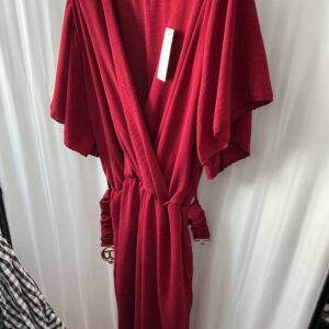 Combinaison longue grande taille avec ceinture plissée Belle Mesure