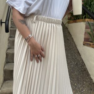 Jupe Longue Plissée Ceinture Chic