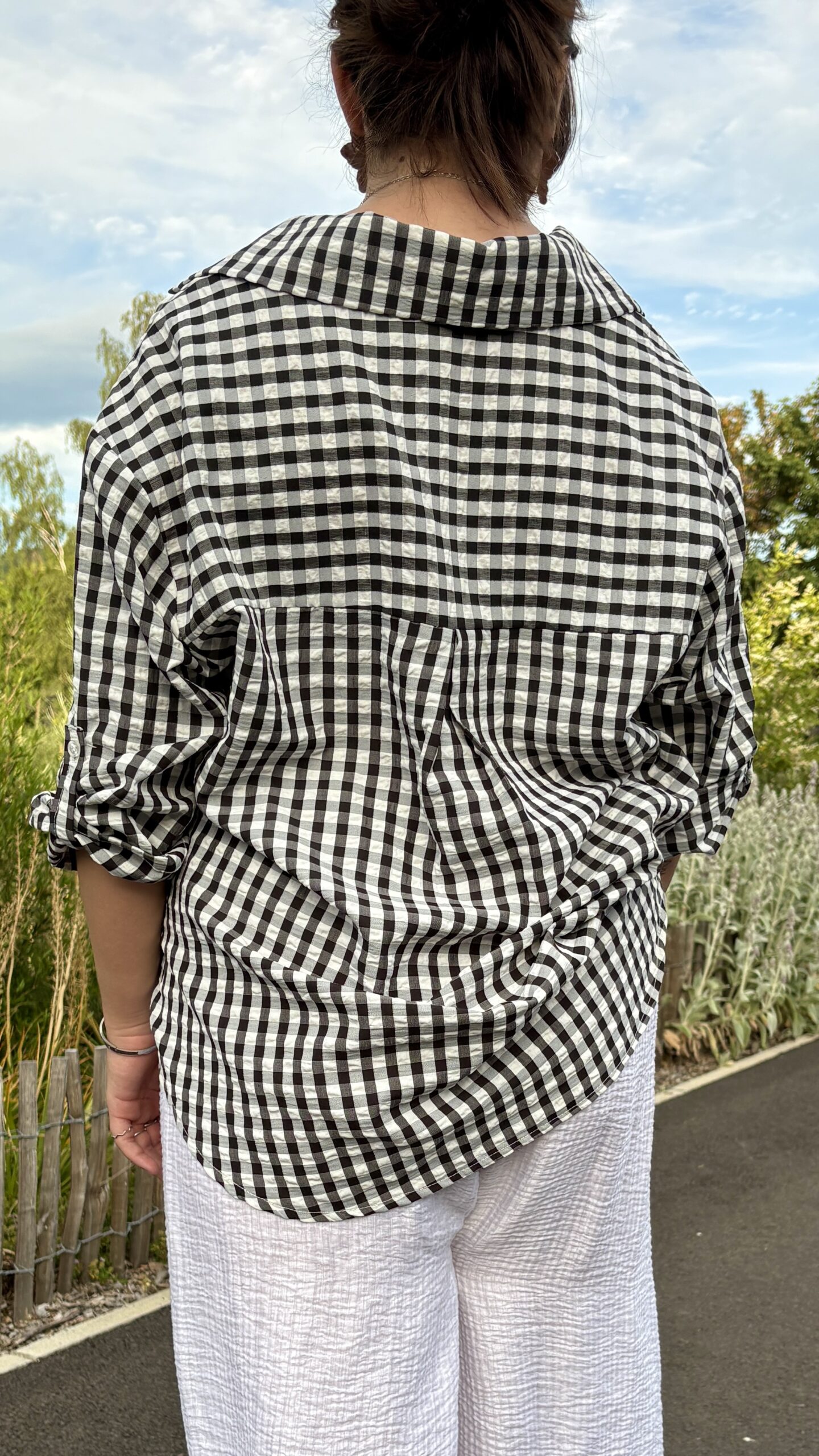 Chemise à carreaux grande taille