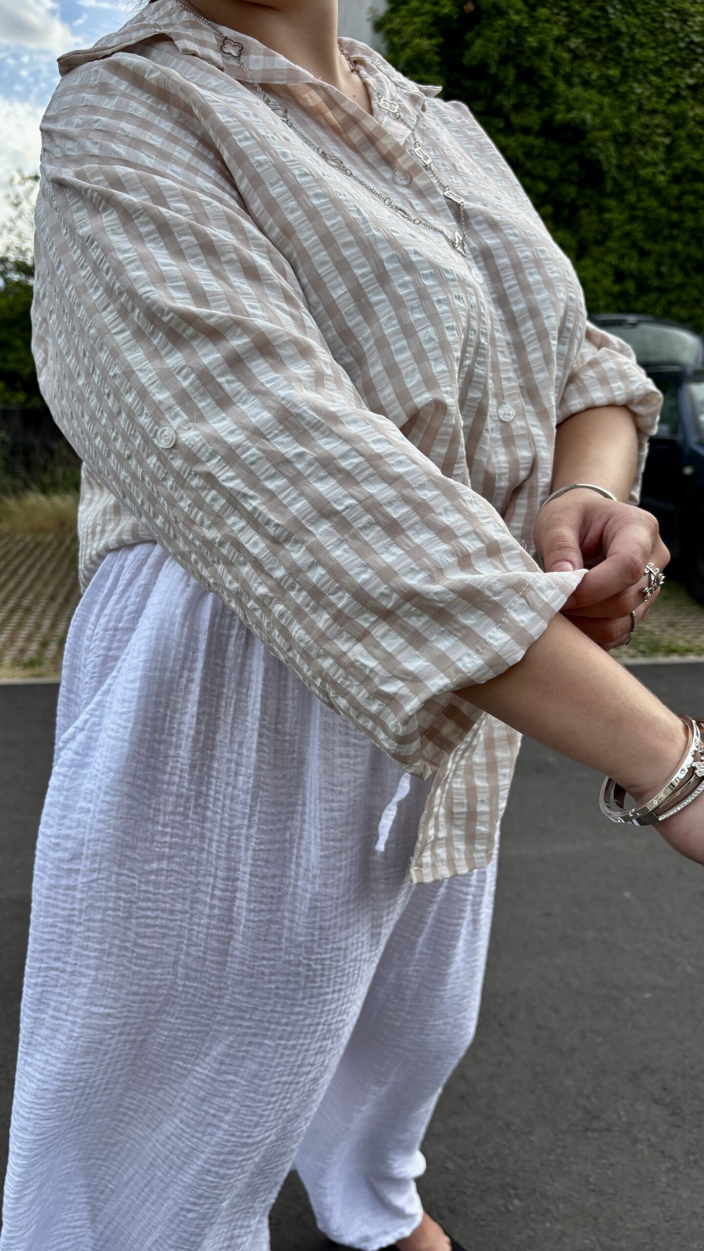 Chemise à carreaux grande taille