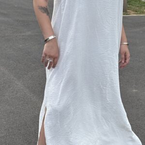 Robe longue blanche grande taille
